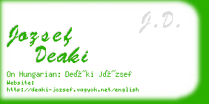 jozsef deaki business card